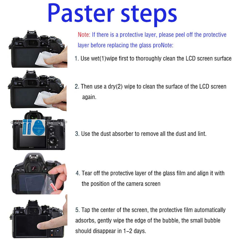 Screen Protector for Fujifilm X-S10 X-T20 X-T10 X-T100 X-E3 XF10 X-A1 X-A2 Camera(for accessories),Fuji XT20 XT10 XE3 XA1 XA2 Shutter Release Button,0.3mm High Definition 9H Hardness Optical LCD Premium Glass Protective Cover [3+1 Pack]