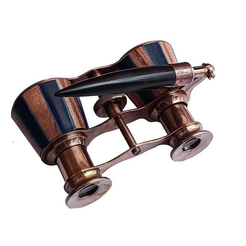 2.5 inches Inches Opera Glasses Binoculars for Adults with Handle- Captain's Mother of Pearl Solid Brass Opera Glasses Binoculars-Pocket Size Handel Binoculars for Kids, Bird Watching, Hunting