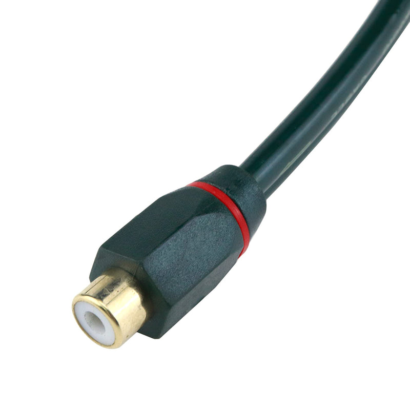 Sydien 2Pcs 12 Inches 1 Female to 2 Male RCA Speaker Splitter Dual Shielded Cablecar Audio RCA Cables Dual RCA Cables 1 Female to 2 Male(2pcs)