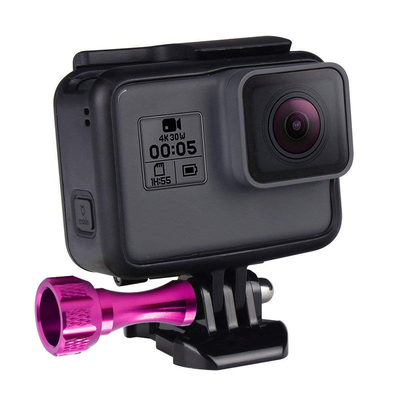 [AUSTRALIA] - SLFC 3 Pcs Aluminum Alloy Thumbscrews for GoPro Hero 2018, GoPro Fusion, GoPro Hero 8/7/6/5/4/3/2/1 and DJI Osmo Action, 8 Colors, Very Durable, Standard Camera Mounts Screws (Pink) Pink 
