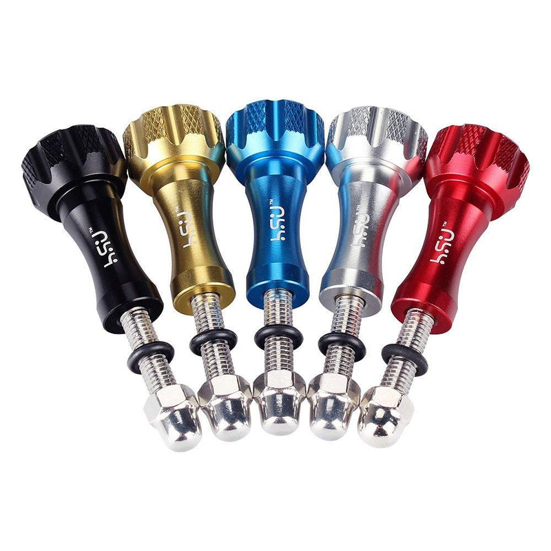 HSU Aluminum Thumbscrew Set + Wrench for Gopro Hero 10,9, (2018),Hero 8,7,6,5,4,3+,3,2,1, Gopro Session, AKASO Campark and Other Action Cameras (Blue) Thumbscrew Set + Wrench(Blue)