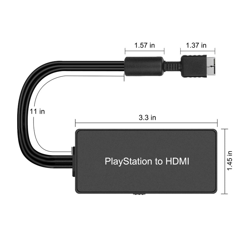 PS2 To HDMI, PS2 HDMI Cable, PS2 To HDMI Converter Support 1080P/720P, Composite To HDMI Works for PS1/2, HD Link Cable for PS2. PS1 To HDMI Cable, PS2 To HDMI Cable.
