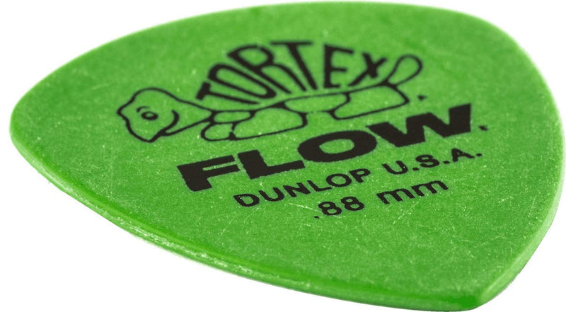 Jim Dunlop Tortex Flow Standard .88mm Guitar Picks (558P.88) 12 Pack Green