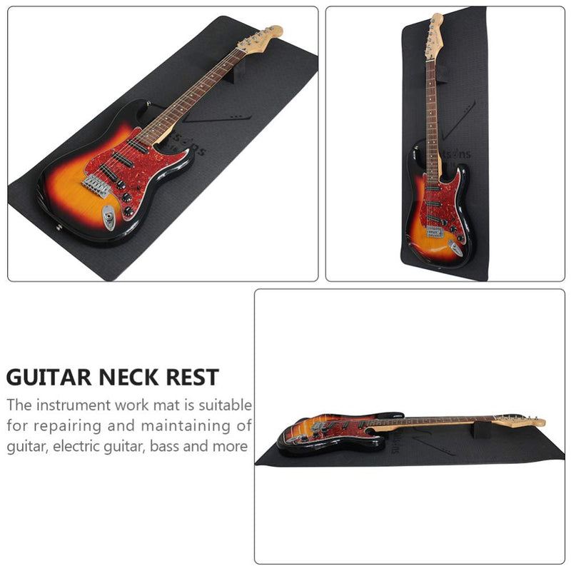 EXCEART 1 Set Professional Guitar Work Mat Guitar Neck Rest Instrument Work Mat for Guitar Repair Maintenance Cleaning Luthier Tool