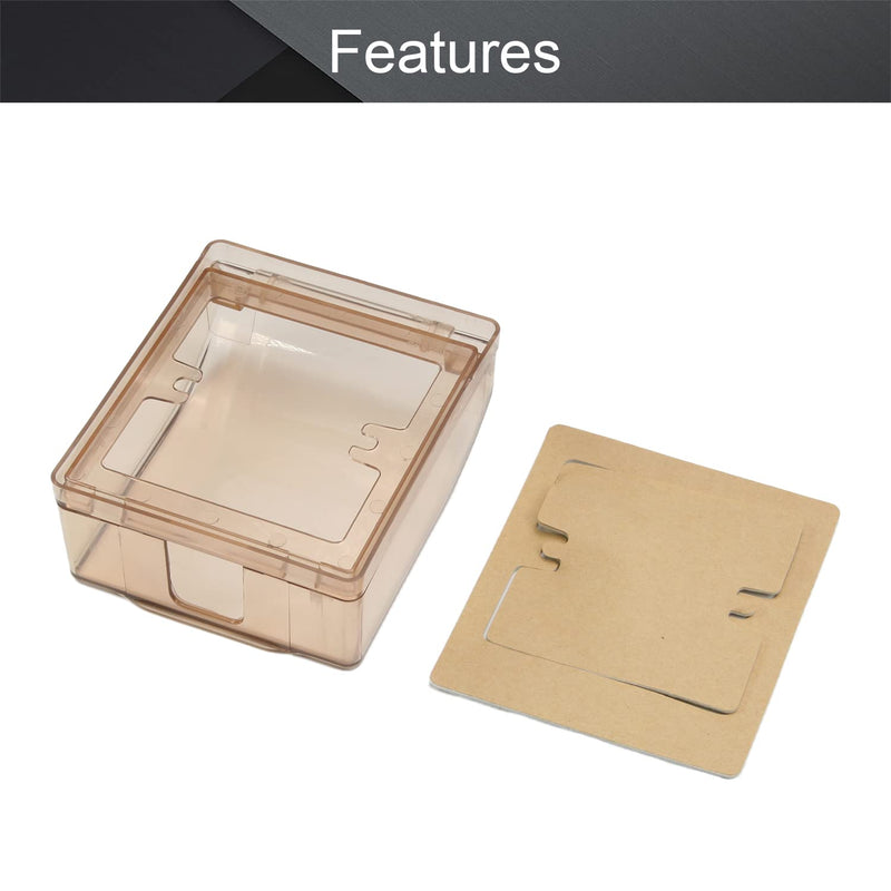 Fielect Weatherproof in Use Outlet Cover Plug Receptacle Protector for Retrofit Siding Construction Tawny 86 Type 98x110x43mm 2Pcs brown