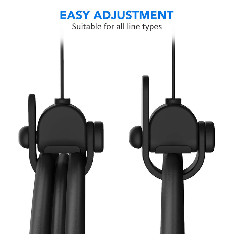 [Pro Version] KIWI design VR Cable Management, Retractable Ceiling Pulley System for HTC Vive/Vive Pro/Oculus Rift/Rift S/Link Cable for Oculus Quest/Quest 2/Valve Index VR Accessories (Black, 1 Pack)