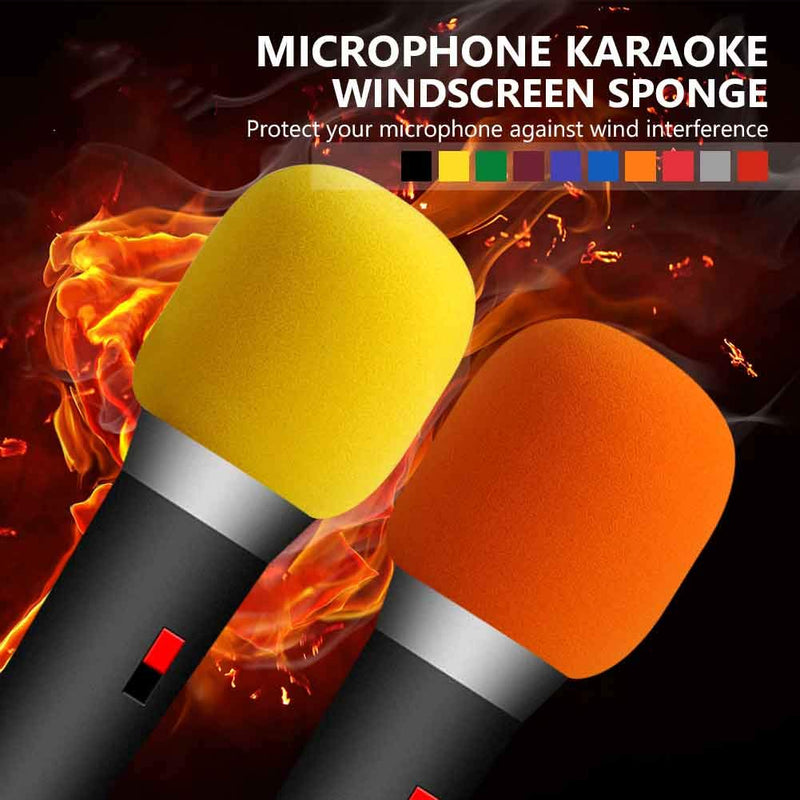 [AUSTRALIA] - Foam Microphone Covers, Thick Handheld Stage Mic Windscreen for KTV Karaoke DJ (Multi-Color - 30 Pack) 