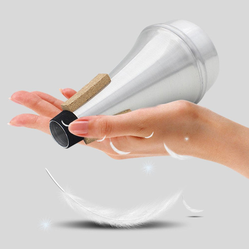 Trumpet Mute Cork Strips Aluminum Alloy Practice Cup Trumpet Cornet Straight Mute Silencer Practicing Musical Instrument Accessories