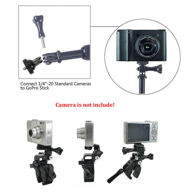 ASOCEA Action Camera Mount Universal Conversion Adapter Set (1/4 Inch 20) Tripod Screw Mount Accessories Compatible with Sony Cam Xiaomi or GoPro Insta360 ONE X2 Other Action Cameras