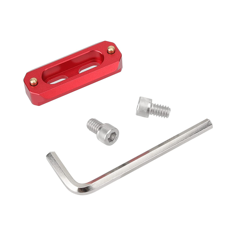 CAMVATE Standard Safety Rail Quick Release Bar with Anti-Fall Spring Pins for DSLR Camera Cage Rig(50MM,Red) - 2986 50 mm