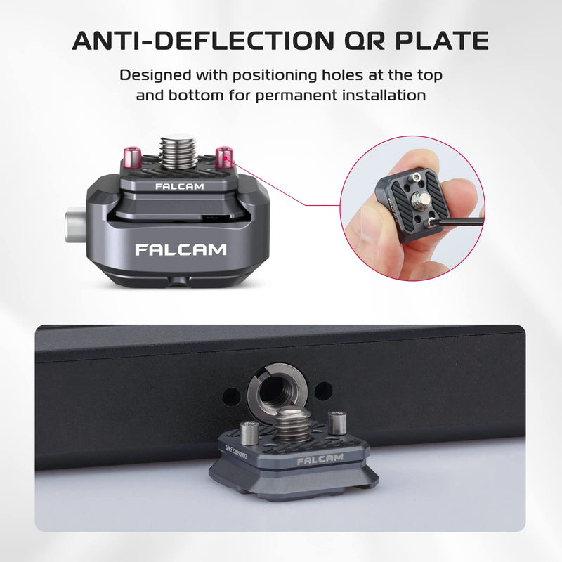 [AUSTRALIA] - FALCAM F22 Basic Quick Release Plate Kit, Camera Mounting Adapter Convert 1/4" Thread to F22 QR System, 22mm Aluminum Camera Accessory Kit for Filmmaker & Photographer, Fits for Sony Canon DSLR Tripod F22 Basic QR System 