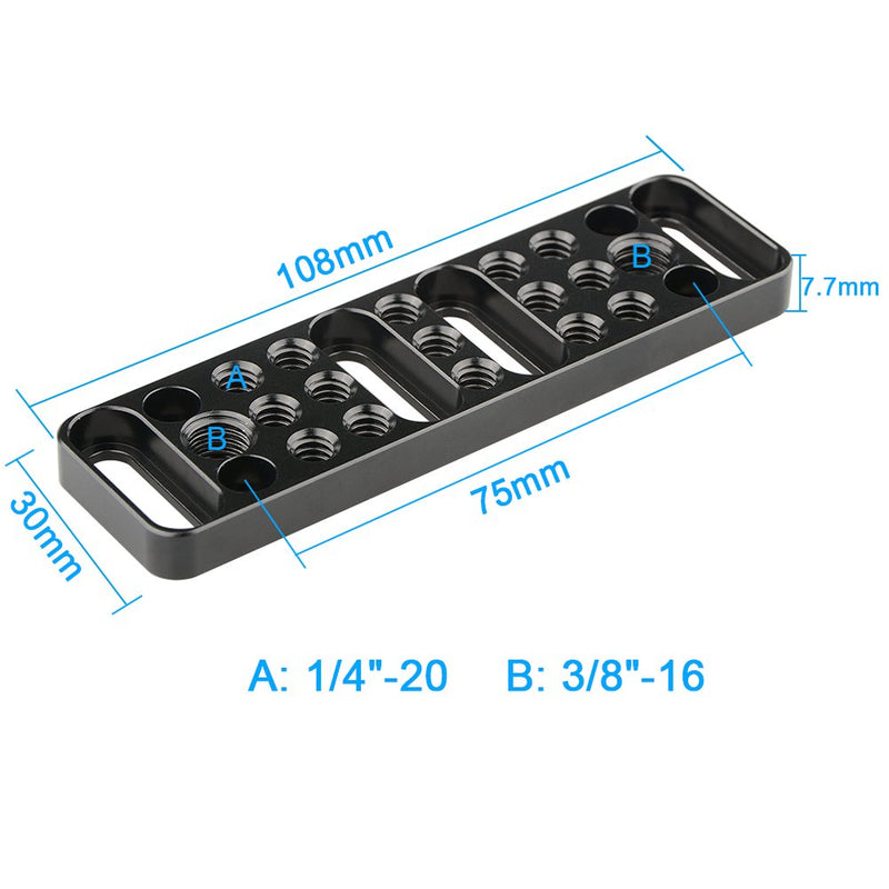 CAMVATE Multi-Function Mounting Plate Cheese Plate with 1/4"-20 and 3/8"-16 Connections