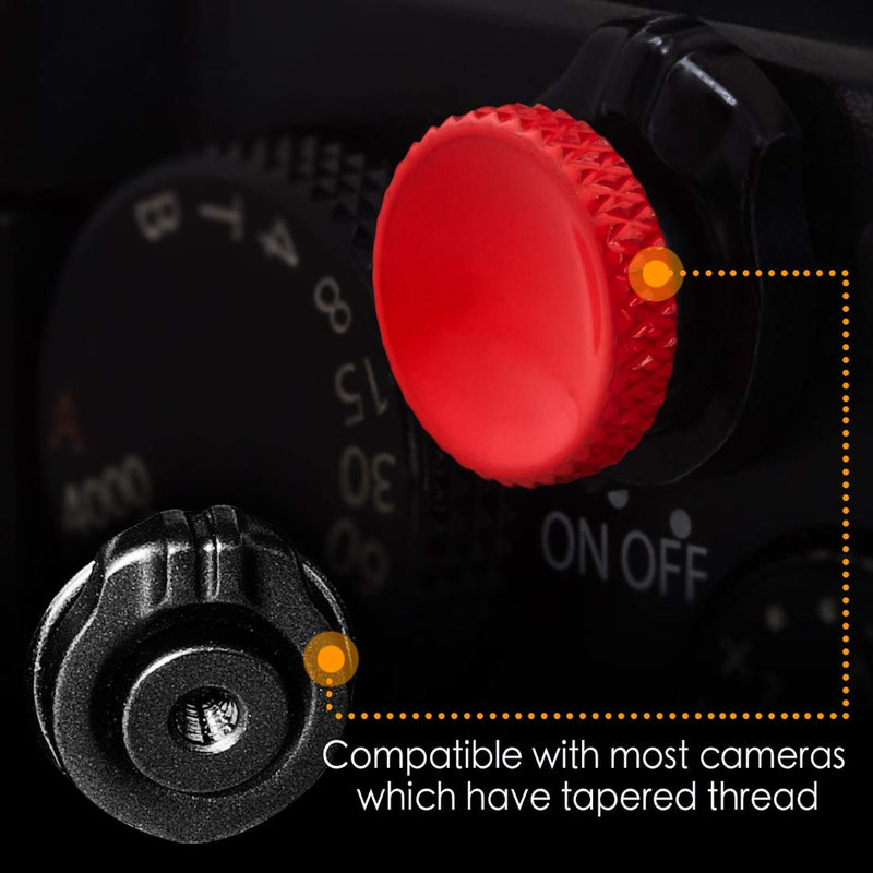 Soft Shutter Release Button (2 Pack/Red) high-end Pure Copper Camera Shutter Button Red