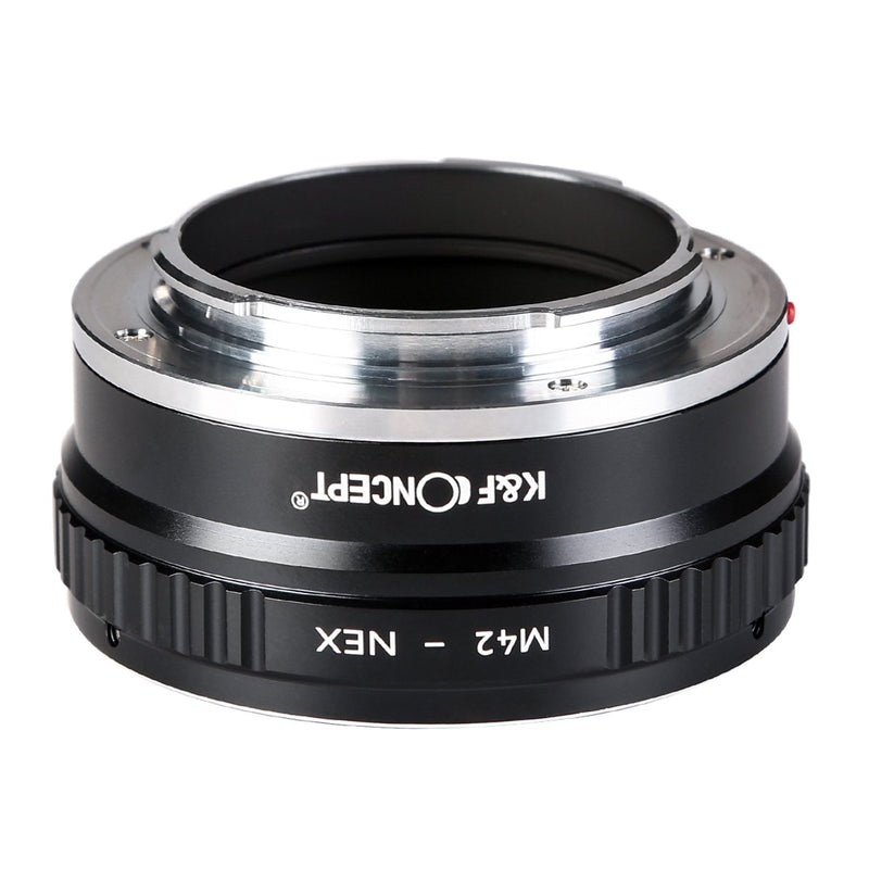 K&F Concept Lens Mount Adapter M42 to NEX Ⅱ Copper Adapter Compatible with M42 Screw Mount Lens Sony NEX Camera Black