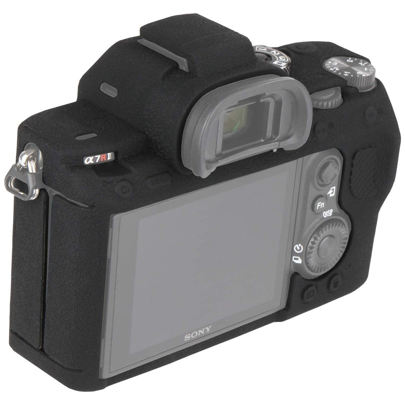 Easy Hood Camera Case for Sony Alpha a7III a7 III a7R III a7RIII ILCE-7RM3 a73 a7R3 a7R Mark III Soft Silicone Rubber Protective Body Housing Case Skin Camera Protector Cover (Black) Black