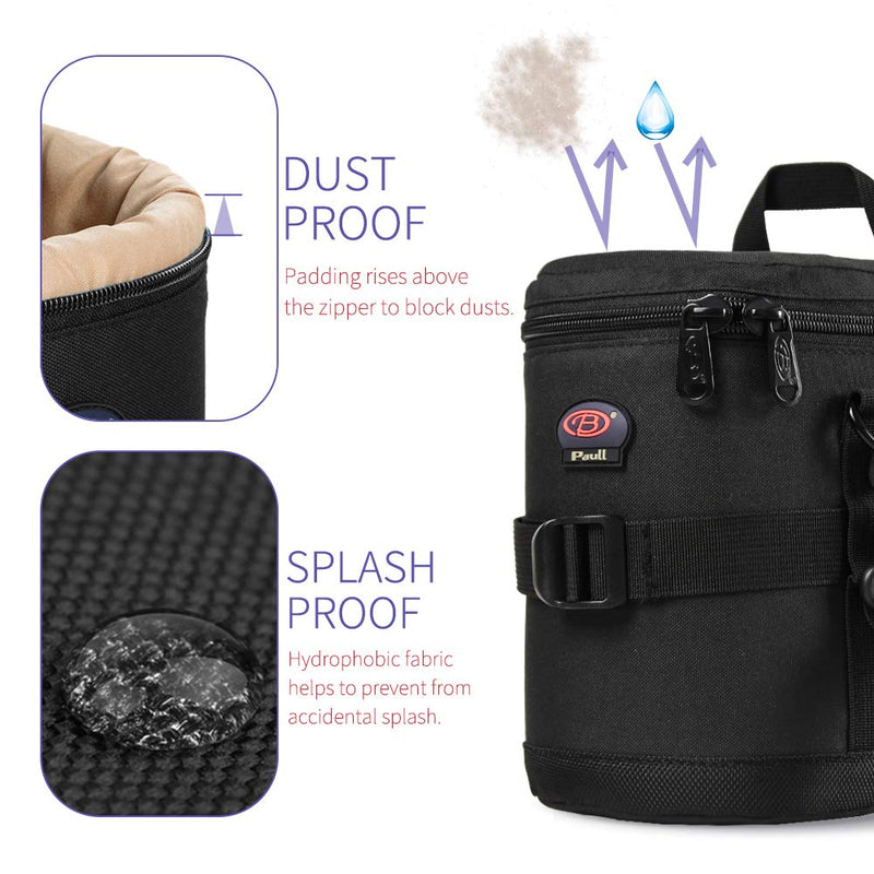 Camera Lens Case DSLR Camera Lens Bag Fits for Canon Nikon Pentax Sony Olympus Panasonic and Other Camera Lens BL-007