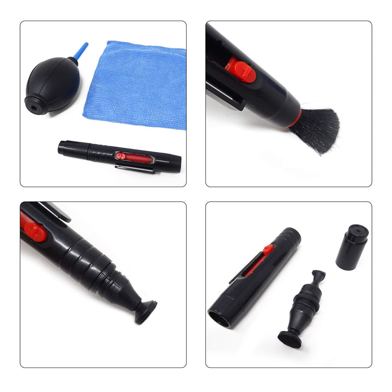 Honbay Camera 3-in-1 Cleaning Kit: Air Blower, Cleaning Cloth, Cleaning Pen - for LCD Screen, Eyeglass, Binocular, Fieldglass, Optical Instrument, etc