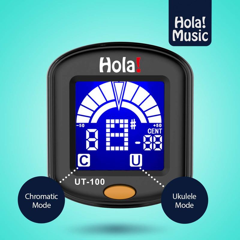 Clip-on Ukulele Tuner UT-100 by Hola! Music with Chromatic Tuning Mode