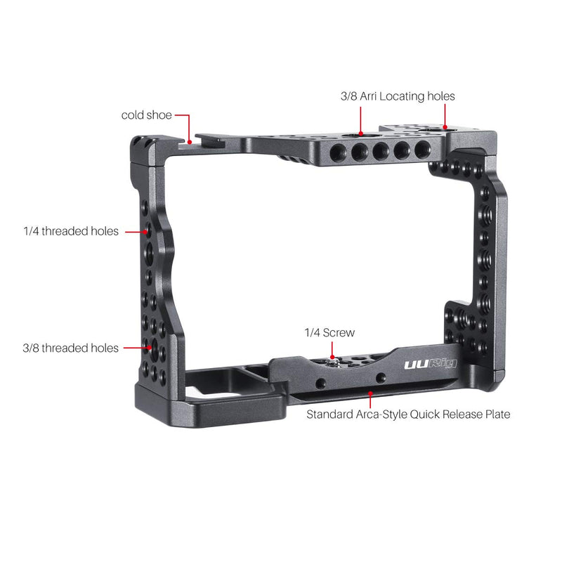 Camera Cage for Sony A7III/A7RIII/M3 Standard Arca-Style Quick Release Plate + Top Handle Grip Accessory Kits for Sony a7iii Series