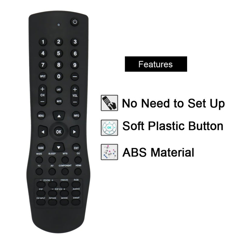 LuckyStar Remote Control VR1 Compatible with Vizio TV, if Applicable Vl320m Vl370m Vl420m Vl470m Vmm26 Vo22l Vo22lf Vo32l Vo32lf Vo32oe Vo370m Vo37l Vo37lf Vo420e Vo42lf Vo47lf Voj320f Voj370