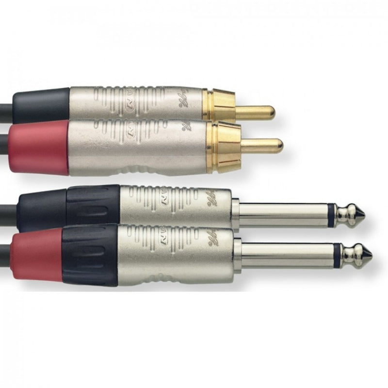 [AUSTRALIA] - Stagg NTC3PCMR 3m N Series 2x Phone to 2x Phone Microphone Twin Cable 