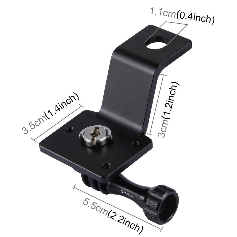 PULUZ Motorcycle Mirror/Pinch Bolt Mount Fixed Metal Bike Holder Mount for DJI Osmo Action/GoPro Hero 7 / Hero 6 / Hero 5 Hero 4 Session Xiaoyi MiJia Sport Camera