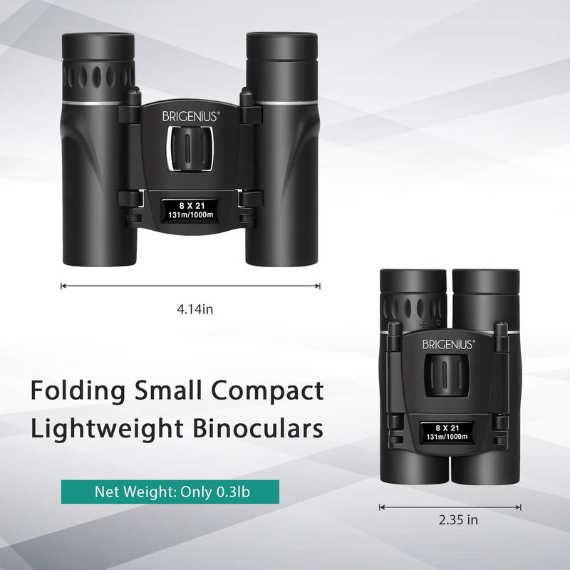 BRIGENIUS 8x21 Small Binoculars, Compact Binoculars for Adults Kids Bird Watching, Mini Pocket Lightweight Binoculars for Opera Concert Theater 8X21 mini