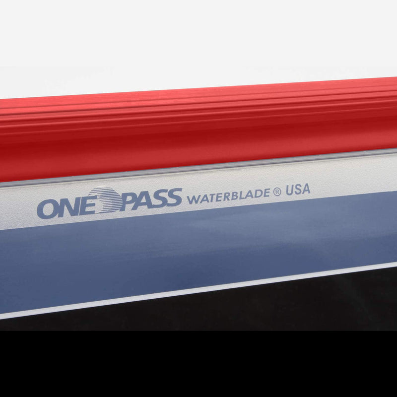 One Pass Classic 12" Waterblade Silicone T-Bar Squeegee Red - Made in USA (Red)