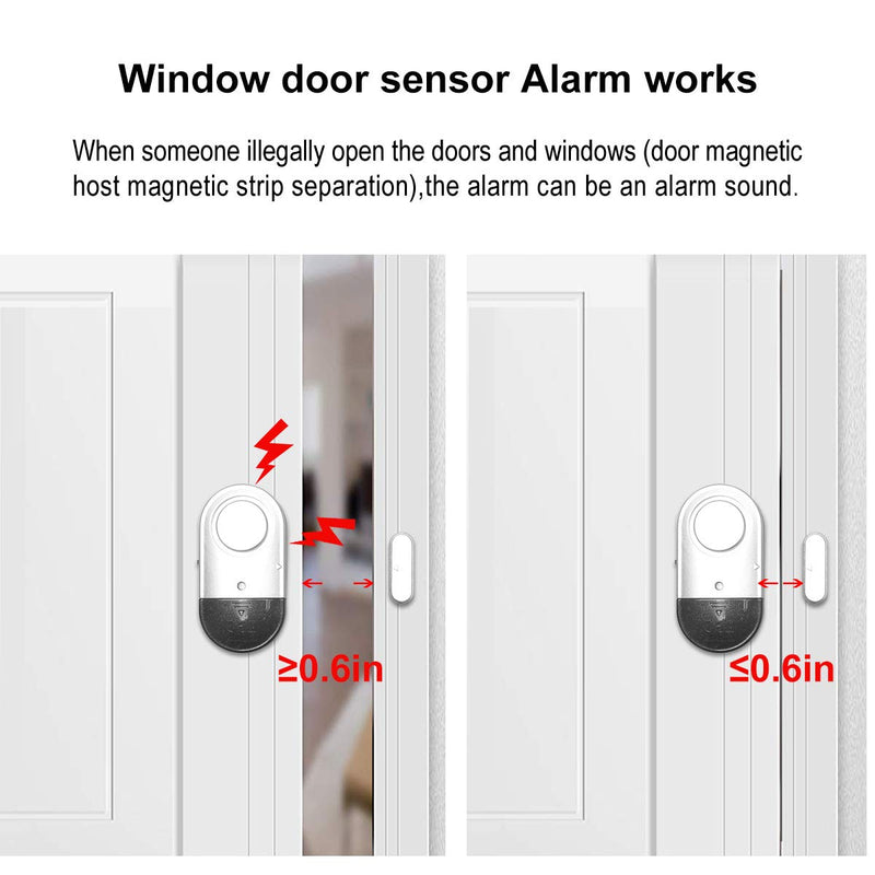 Door Window Alarm, Toeeson 120DB Door Alarms for Kids Safety, Slim Pool Window Alarms for Home 3 packs