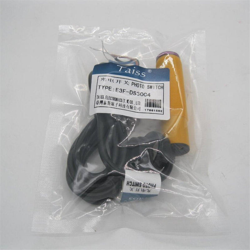 Taiss/photoelectric Sensor 30 cm Adjustable M18 Diffuse photoelectric Switch Sensor Optical Three Lines NPN NO (Normally Open) Proximity Switch 6-36VDC E3F-DS30C4