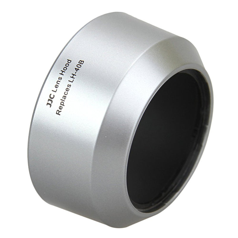 JJC LH-J40B Silver Lens Hood for Olympus M.Zuiko Digital 45mm 1:1.8 Lens Silver