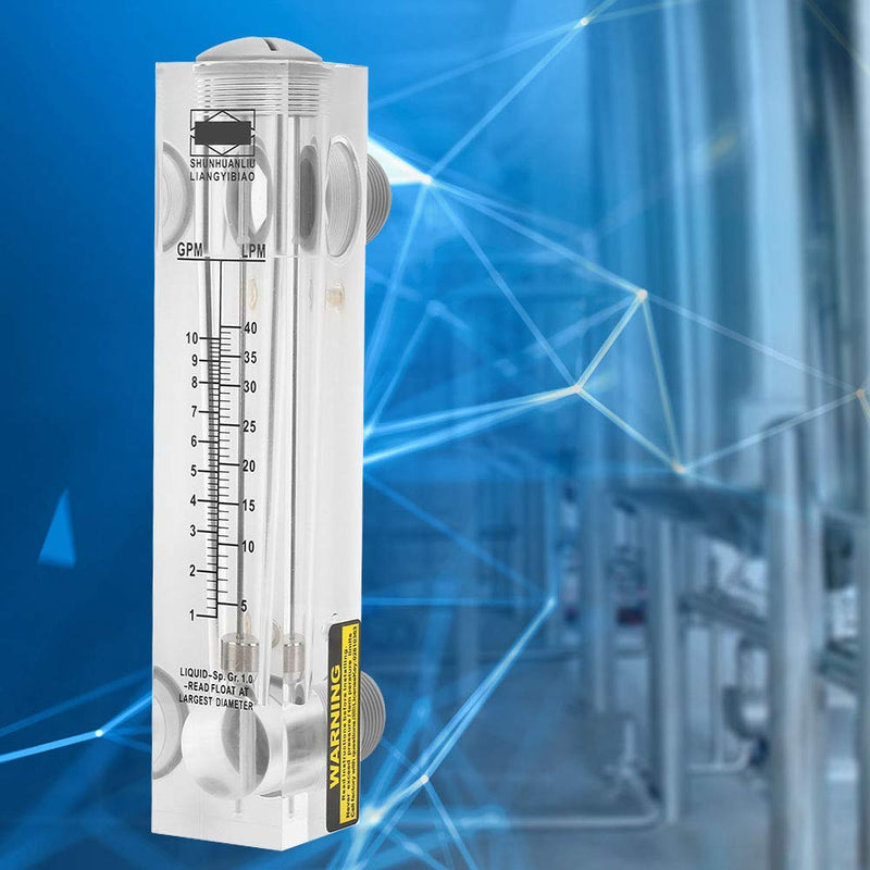 LZM-25 Acylic Flowmeter, 1-10GPM Liquid Flow Meter, Water Tube Design Liquid Flowmeter Measure, Button Panel Type Water Flow Meter, Thread Interface, External ZG1