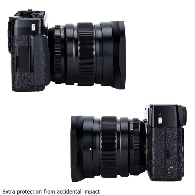 23mm & 56mm Lens Hood Shade for Fuji Fujifilm Fujinon Lens XF 23mm F1.4 R & XF 56mm F1.2 R & XF 56mm F1.2 R APD Replaces Fujifilm LH-XF23 Hood -Black