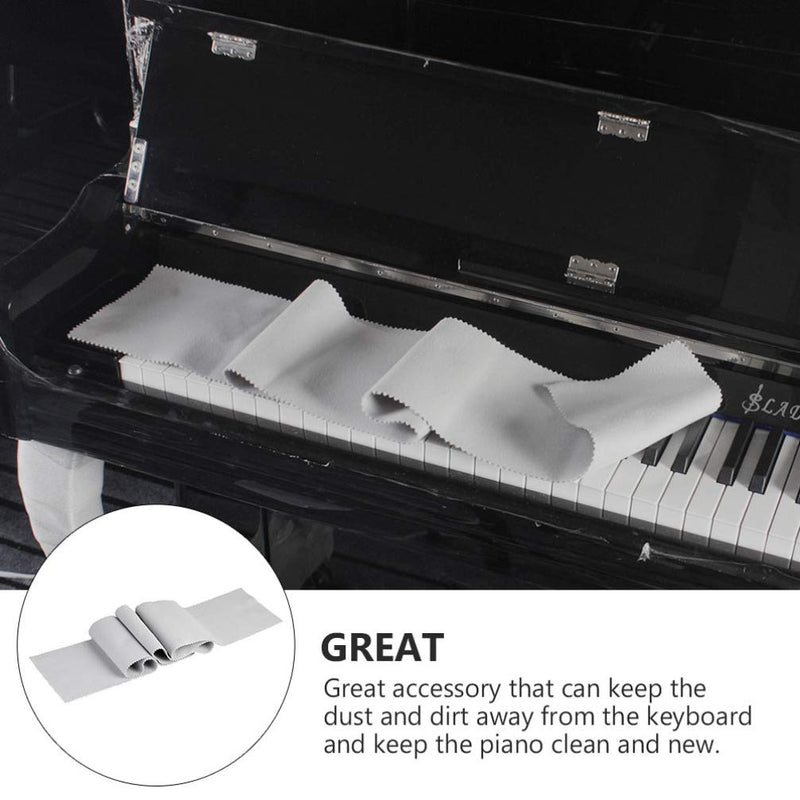 ARTIBETTER Piano Keyboard Cover Cotton Keyboard Dust Cover Anti-Dust Key Cover Cloth Piano Accessories for 88 Keys Electronic Keyboard Digital Piano Yamaha(Grey)