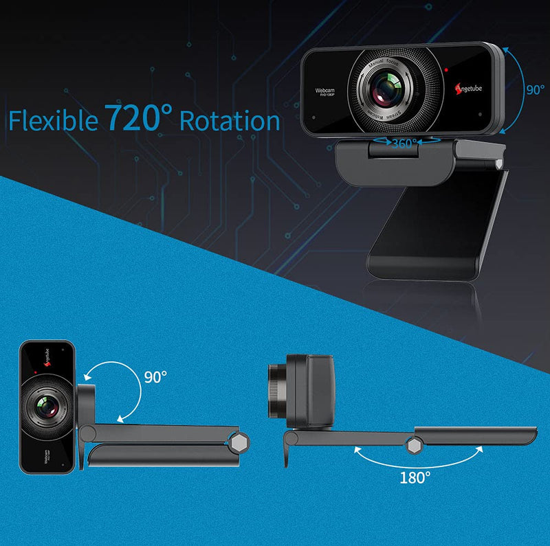 [AUSTRALIA] - Angetube 1080P Webcam with Microphone - USB Computer Camera for Laptop/Desktop/Mac - HD PC Web Cam for Zoom/Skype/Teams/Xbox, Streaming | Video Conferencing | Calling 