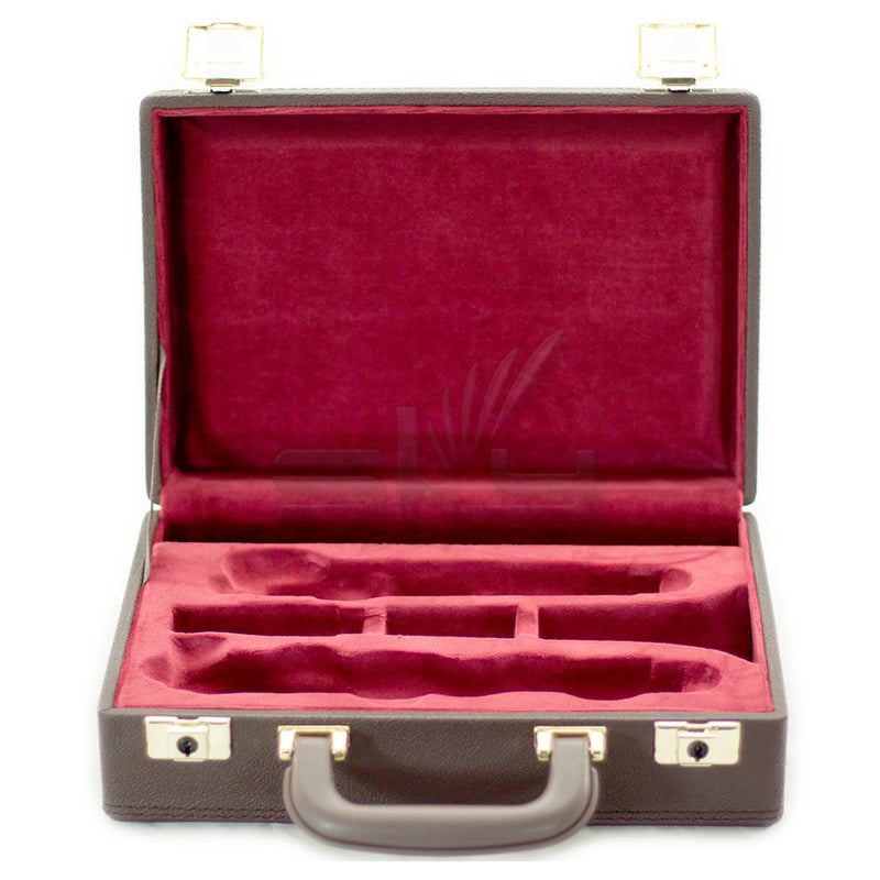 Sky CLHC501 Premium Bb Clarinet Case Brown Imitation Leather Exterior with Red Lining Interior