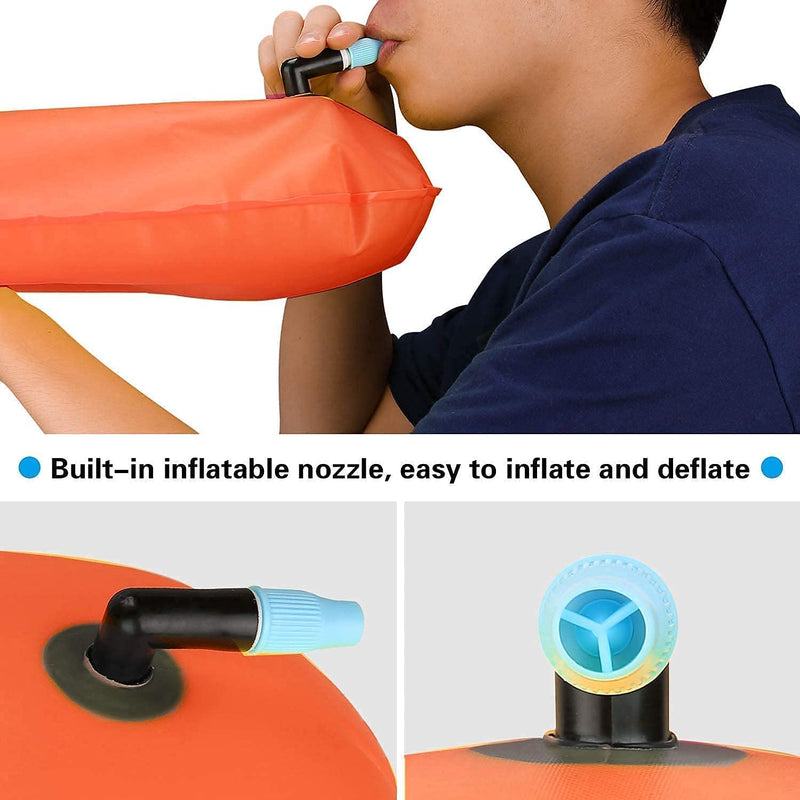 JOTO Universal Waterproof Pouch Phone Dry Bag Bundle with 2 Pack Swim Buoy Float Swimming Bubble Safety Float for Open Water Swimming, Safe Swim Training, Triathletes