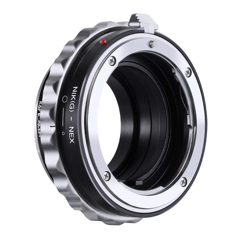 Nikon G to Sony E Adapter,K&F Concept Lens Mount Adapter for Nikon G AF-S F AIS AI Lens to Sony E-Mount NEX Camera for Sony Alpha A7,A6000,A6300,A6500,A5000,A5100,NEX 7,NEX 5,NEX 5N,NEX 6,NEX 3N