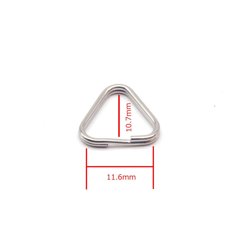 HITHUT 6pcs Camera Eyelet Ring Split Ring Lug Ring Triangle Strap Ring Hook for DSLR RF Mirrorless Camera (Stainless Steel)