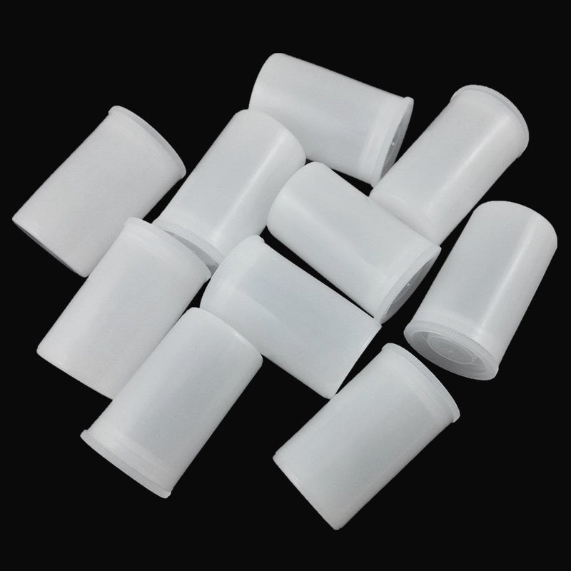 Honbay 10pcs White Plastic Film Canister Holder Small Storage Case Containers with Lids