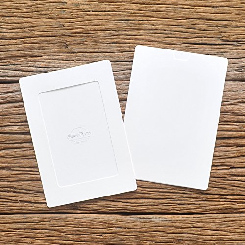 Monolike Paper Photo Frames 4x6 Inch White 20 Pack - Fits 4"x6" Pictures 4x6 White 20p