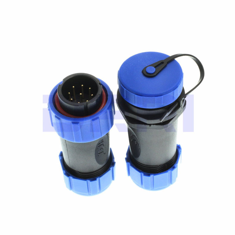 DRRI SP21 Waterproof IP68 9Pin in-line Cable Connector Male Plug Female Socket (9Pin)