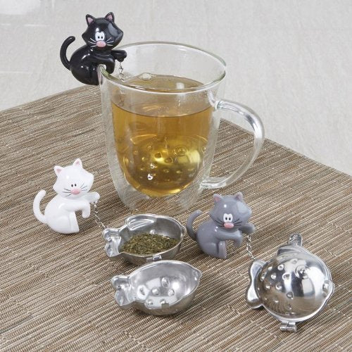 Joie Cat Fish Tea Infuser Strainer - Black or White (Black)