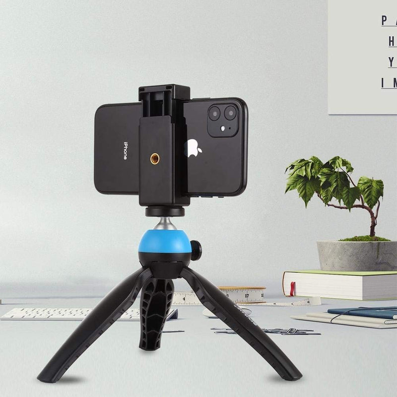 Vidpro CL-2 Tripod Mountable Smart Phone Clamp Cradle with Cold Shoe Mount. 1/4-20 Socket Attaches to Tripods, Monopods, Spring Clamp Accepts Phones up to 4 Inches Wide. Mount Lights, Microphones.