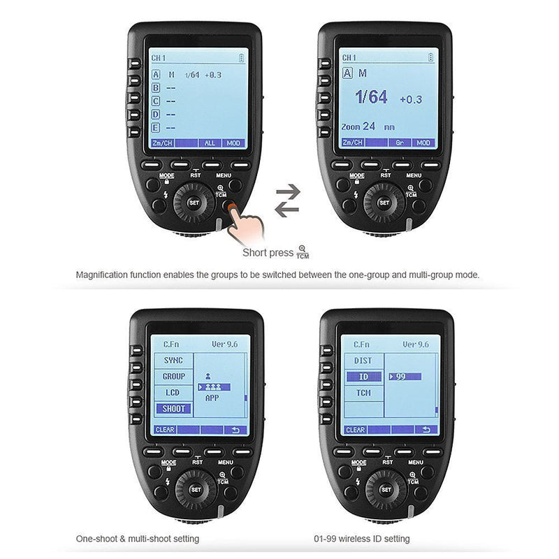 Godox XPro-S Compatible for Sony TTL Wireless Flash Transmitter Trigger 1/8000s HSS TTL-Convert-Manual Function Large LCD Screen Slanted Design 11 Customizable Functions