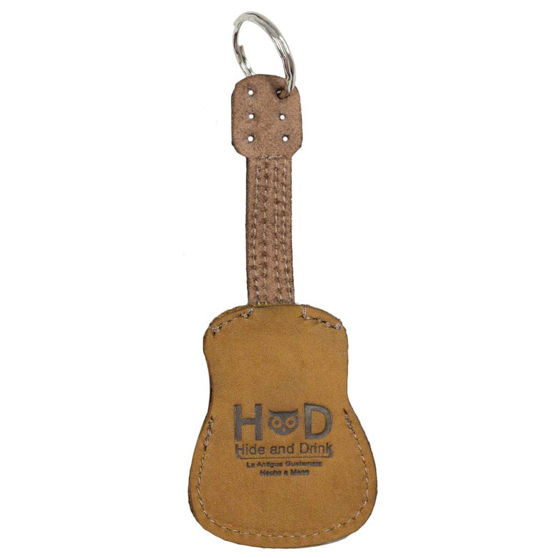 Hide & Drink, Leather Guitar Pick Holder Keychain, Picks Case Instrument Gifts Ideas for Musicians, Handmade Includes 101 Year Warranty :: Old Tobacco