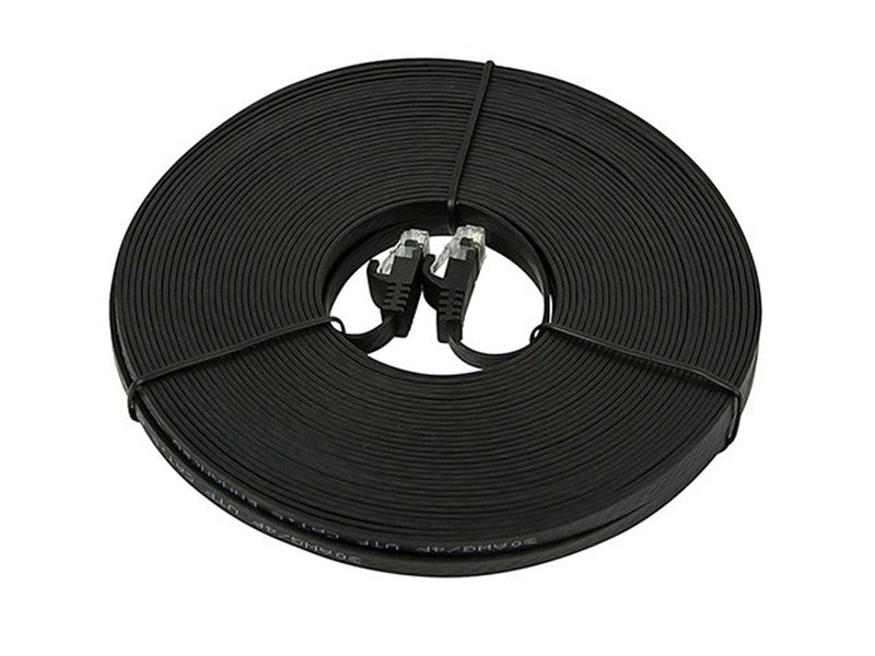 [AUSTRALIA] - Monoprice Cat5e Ethernet Patch Cable - 75 Feet - Black | Network Internet Cord - RJ45, Flat,Stranded, 350Mhz, UTP, Pure Bare Copper Wire, 30AWG 75ft 