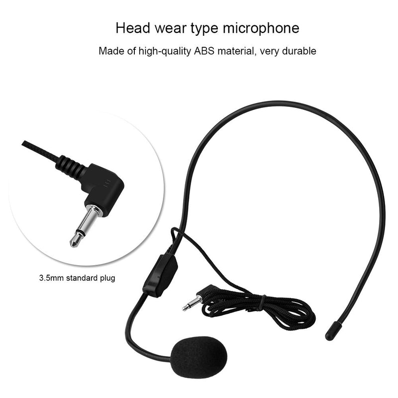 Hakeeta MIni Head-mounted wired Microphone Headworn Microphone Condenser MIC for oice Amplifier, Teachers,Coaches,Presentation,Tour Guides
