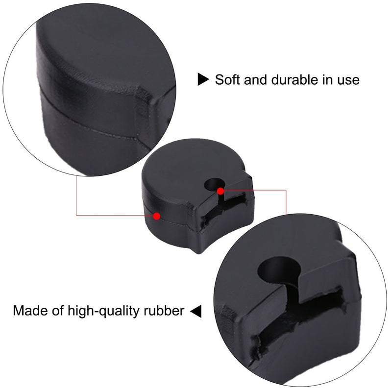 Rubber Clarinet Thumb Rest Cushion Protector Comfortable Soft Practical Rubber Clarinet Thumb Protector Finger Cover Black 10 Pcs