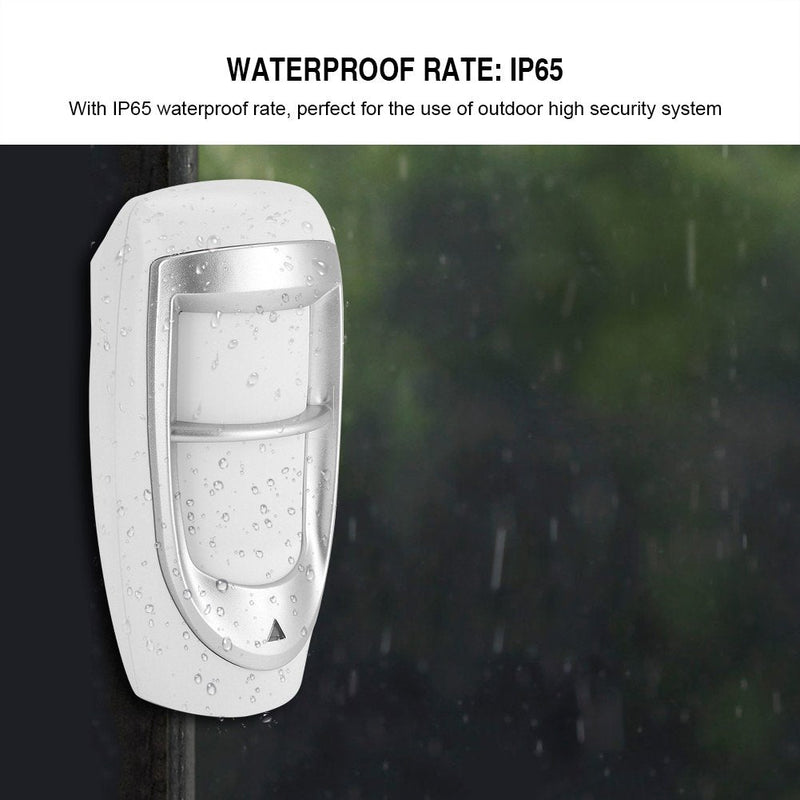 90 Degree DC9V~16V False-Alarm Free PIR Motion Detector, IP65 Waterproof Dual PIR Motion Detector, for Pet Immunity Security System Outdoor High Security System